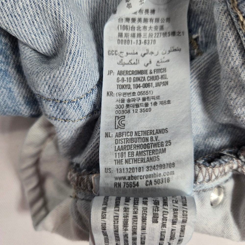Abercrombie & Fitch Langdon Skinny Jeans Ripped Distressed Lt Wash‎ 30x32 Thrash - Picture 4 of 15